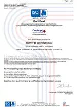 Certificat IGS Qualiopi